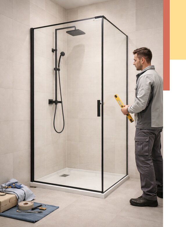 Стеклянные перегородки для душа в Сергиевом Посаде от 12793 руб. | Монтаж под ключ — ОТДЕЛОЧНИК-Сгп