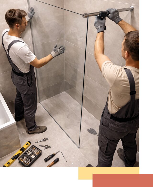 Стеклянные перегородки для душа в Сергиевом Посаде — изготовление и монтаж