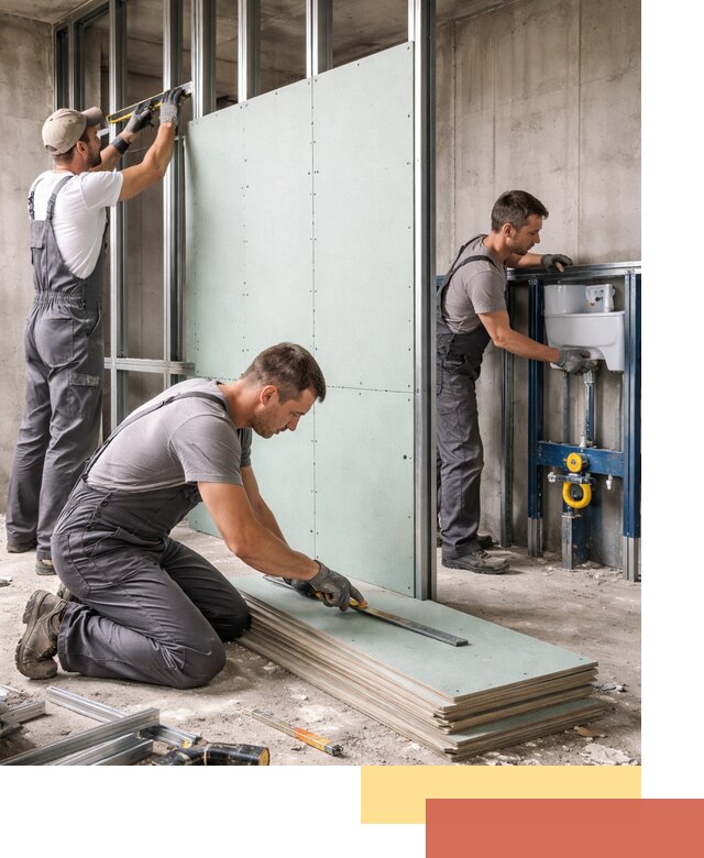 Монтаж и ремонт сантехнических перегородок в Сергиевом Посаде