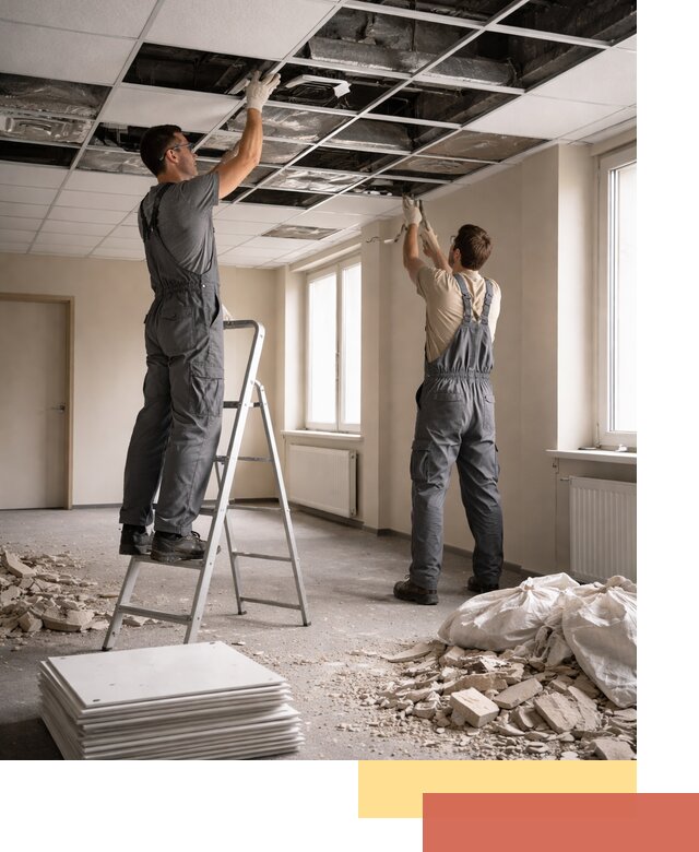 Демонтаж потолков Армстронг профессионально в Сергиевом Посаде