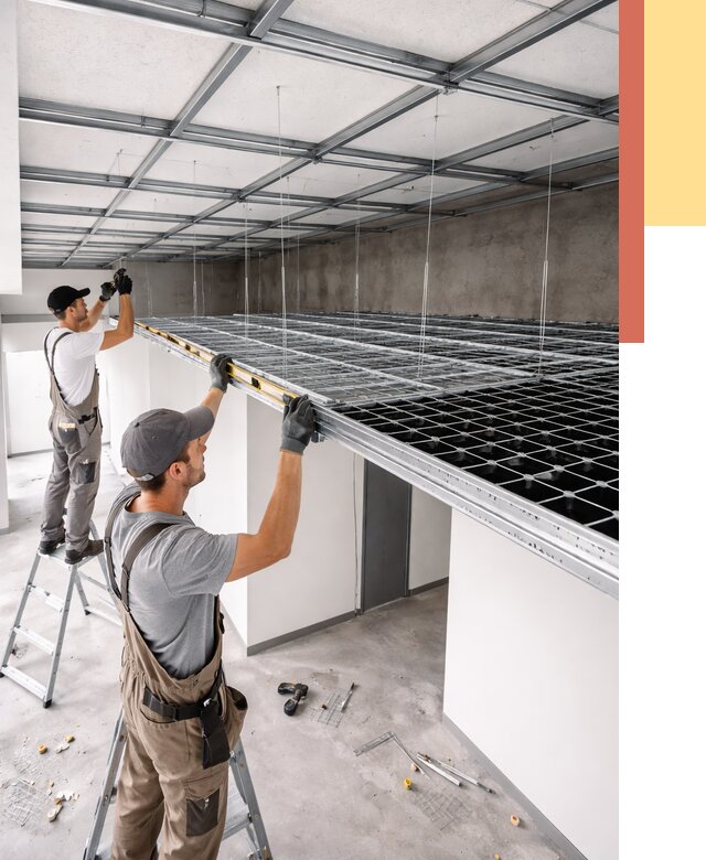 Монтаж потолка грильято в Сергиевом Посаде от 461 руб./м² — быстрая сборка под ключ | ОТДЕЛОЧНИК-Сгп