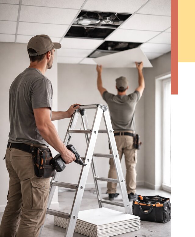 Обслуживание подвесного потолка в Сергиевом Посаде от 3582 руб. — быстро и недорого | ОТДЕЛОЧНИК-Сгп