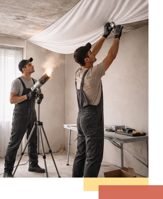 Установка натяжного потолка под ключ в Сергиевом Посаде