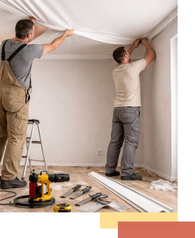 Монтаж ПВХ натяжного потолка в Сергиевом Посаде качественно и быстро