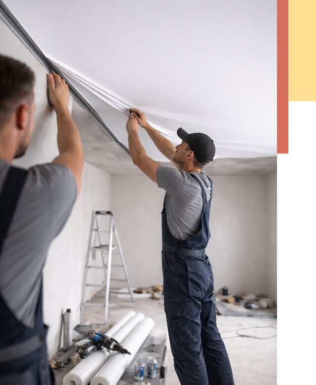 Монтаж матового натяжного потолка в Сергиевом Посаде от 4605 руб./м² — быстро и недорого | ОТДЕЛОЧНИК-Сгп