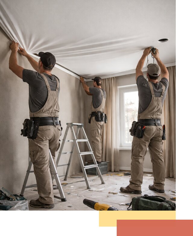 Монтаж матового натяжного потолка в Сергиевом Посаде качественно и быстро