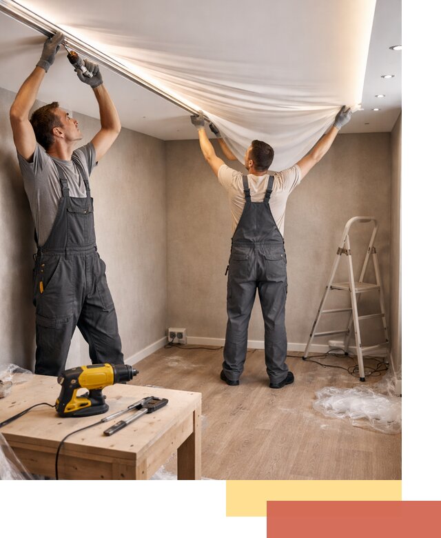 Монтаж натяжного потолка с подсветкой в Сергиевом Посаде цена и сроки