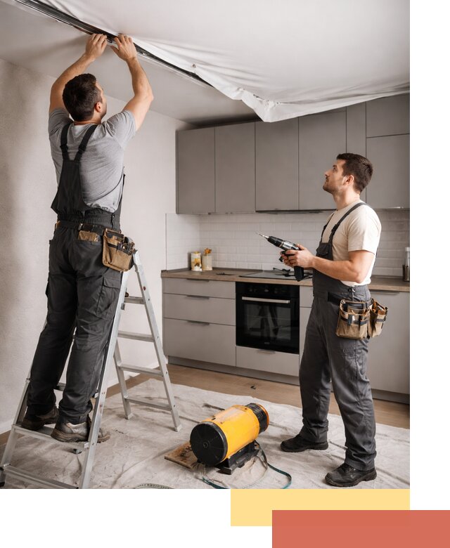 Монтаж натяжного потолка на кухне в Сергиевом Посаде