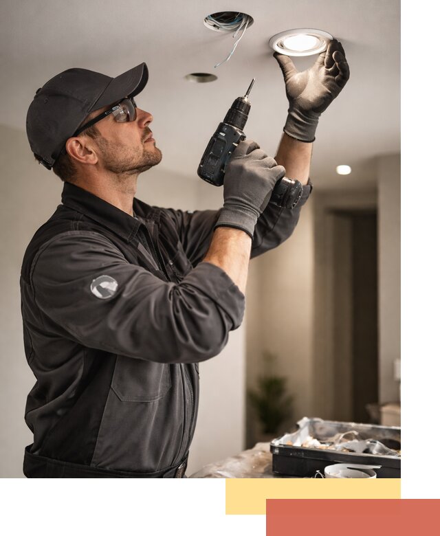 Установка точечных светильников в натяжной потолок в Сергиевом Посаде