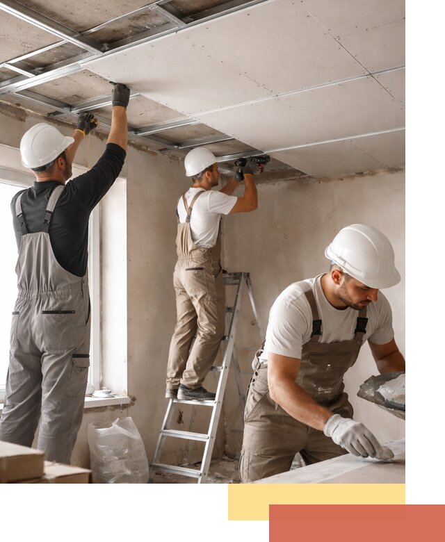 Одноуровневый потолок из гипсокартона в Сергиевом Посаде — монтаж и отделка