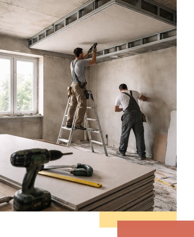 Двухуровневый потолок из гипсокартона в Сергиевом Посаде