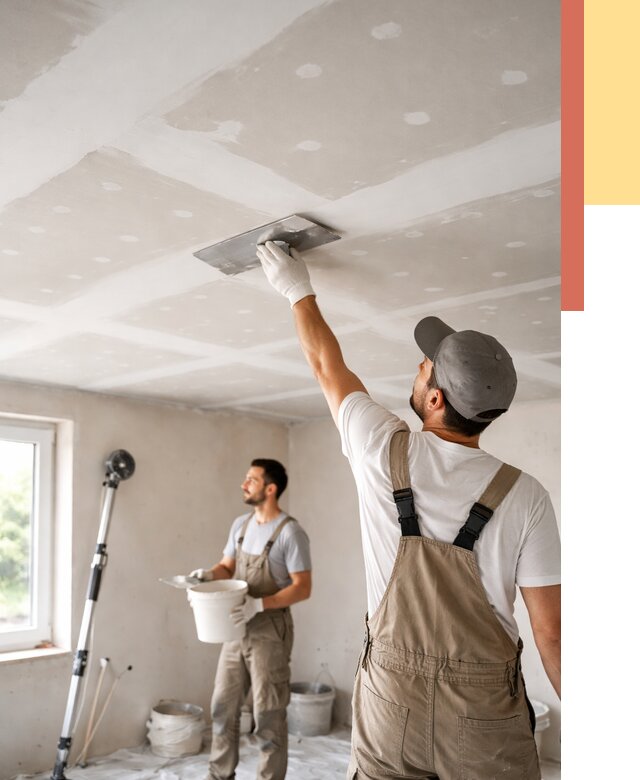 Шпаклевка потолка из гипсокартона в Сергиевом Посаде от 3275 руб./м2 — услуги под ключ | ОТДЕЛОЧНИК-Сгп