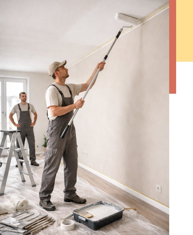 Покраска потолка из гипсокартона в Сергиевом Посаде от 4605 руб./м2 — услуги под ключ | ОТДЕЛОЧНИК-Сгп