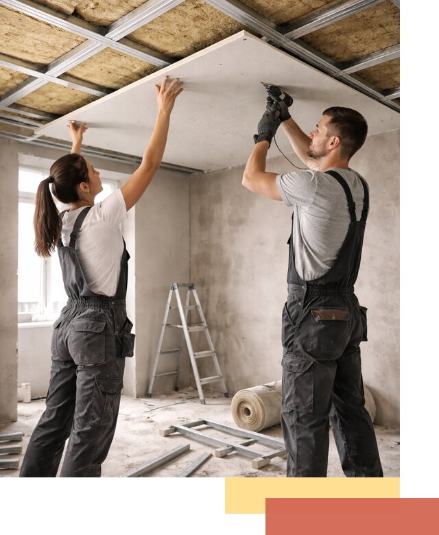 Звукоизоляция потолка из ГКЛ в Сергиевом Посаде профессионально и надежно