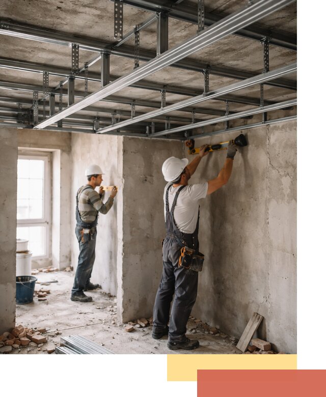 Монтаж каркаса потолка из профильного профиля в Сергиевом Посаде