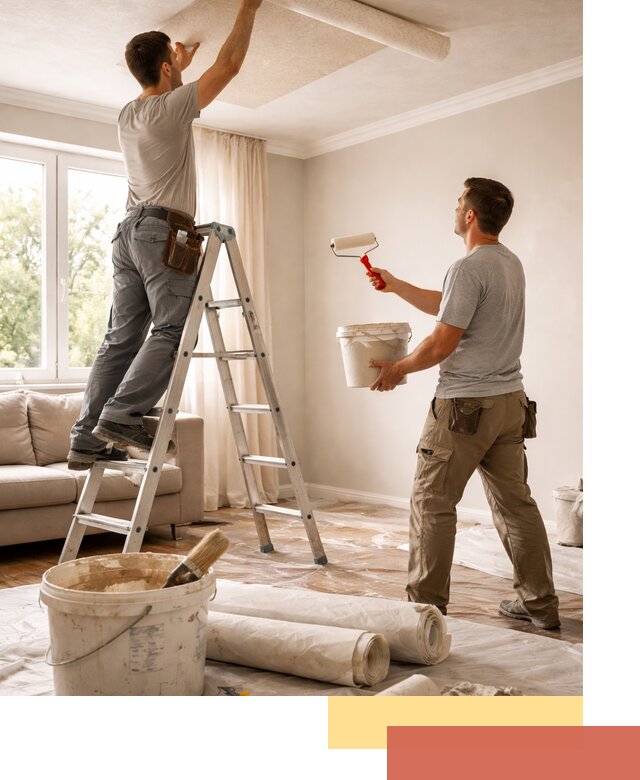 Поклейка обоев на потолок в Сергиевом Посаде — качественно и быстро