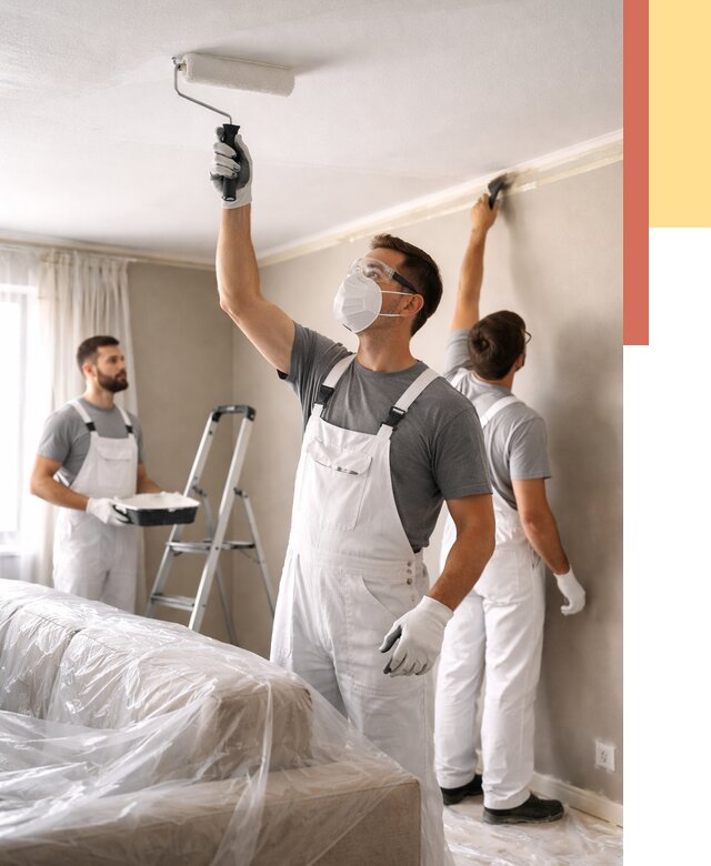 Покраска потолка водоэмельсионной краской в Сергиевом Посаде от 2251 руб/м² — услуги под ключ | ОТДЕЛОЧНИК-Сгп