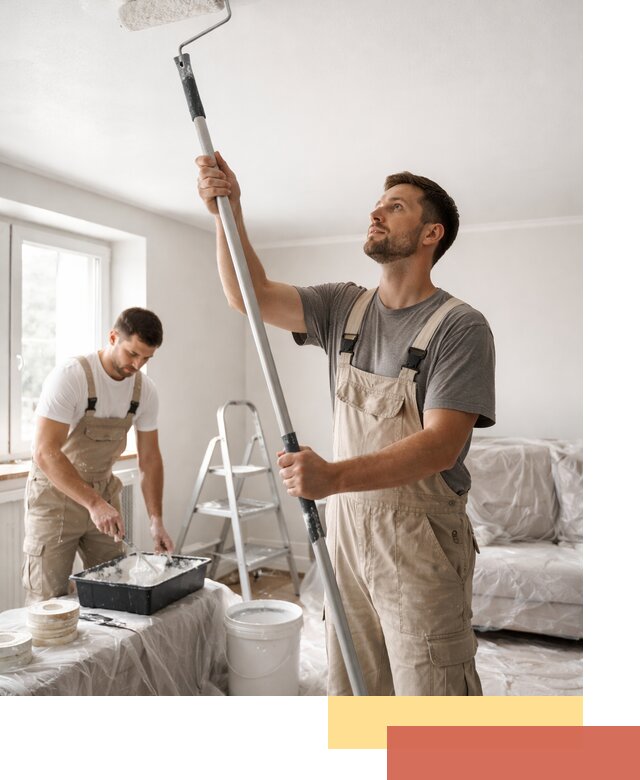 Покраска потолка водоэмульсионной краской в Сергиевом Посаде