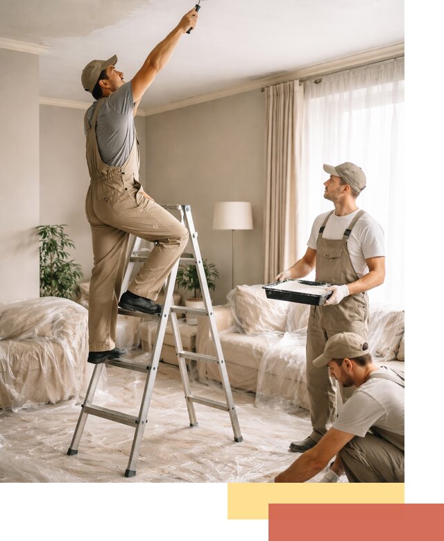 Покраска потолков акриловой краской в Сергиевом Посаде качественно и быстро