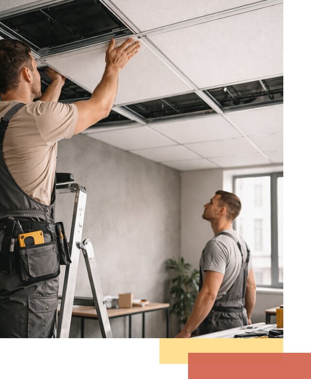 Монтаж потолочной плитки в Сергиевом Посаде качественно и в срок