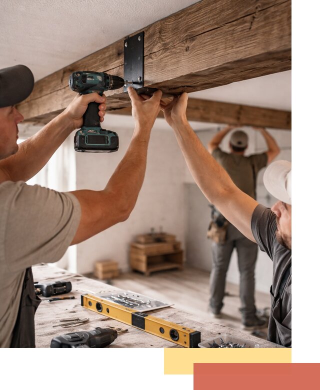 Монтаж декоративных потолочных балок в Сергиевом Посаде