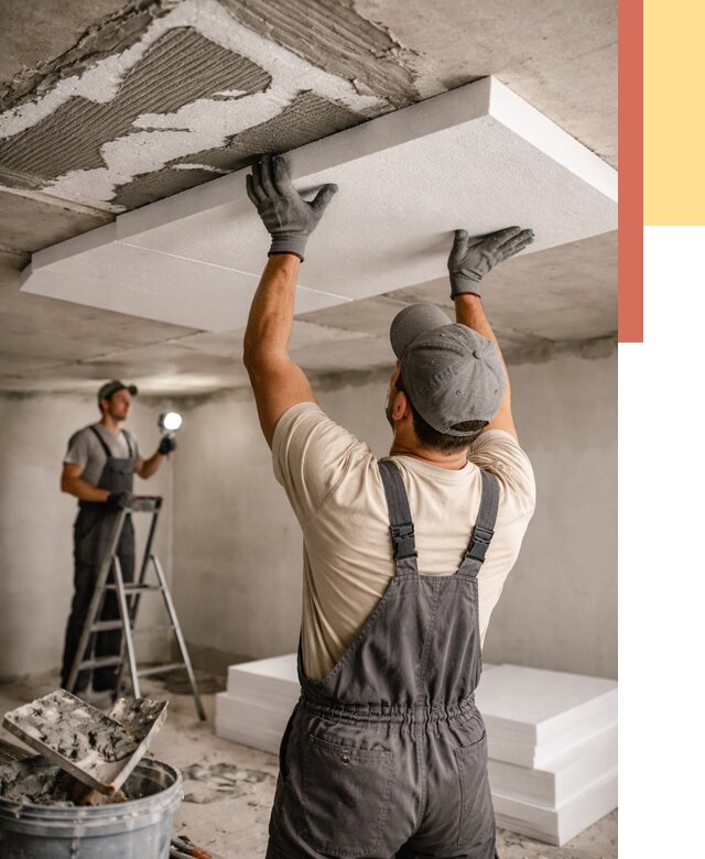 Утепление потолка пенопластом в Сергиевом Посаде от 4605 руб/м2 — недорого и быстро | ОТДЕЛОЧНИК-Сгп