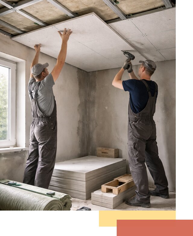 Шумоизоляция потолка панелями ЗИПС в Сергиевом Посаде